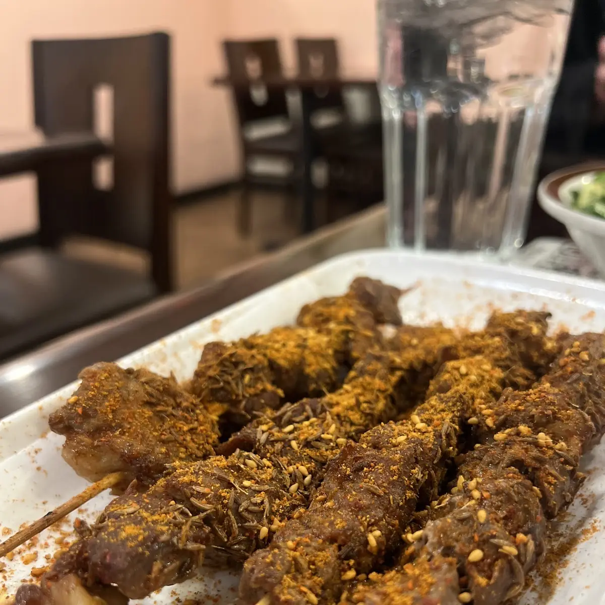 孜然羊肉串 spicy bbq lamb with cumin